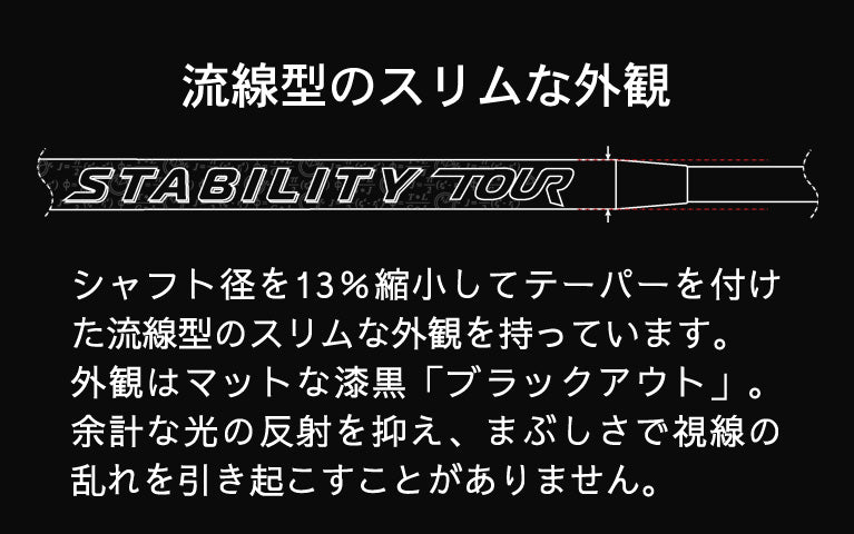 BGT STABILITY TOUR BLACK スタビリティー ツアーブラック パター専用シャフト 370TIP用